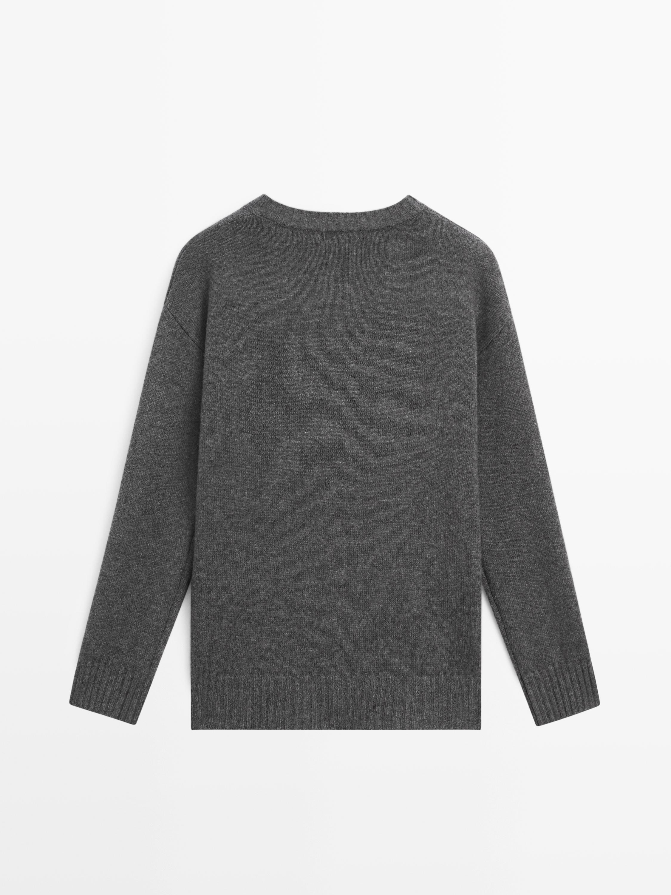 Pull col rond en laine mélangée